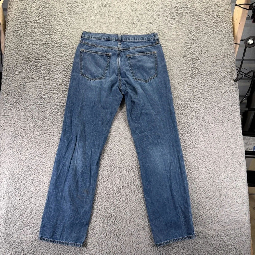 Old Navy Jeans Mens 32x34 Blue Cotton Denim Straight Leg Loose Workwear Faded